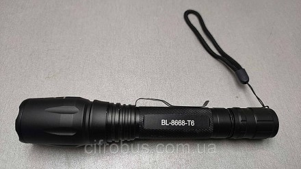 Ручной светодиодный аккумуляторный фонарь Bailong BL-8668 CREE T6, тип батарей: . . фото 4