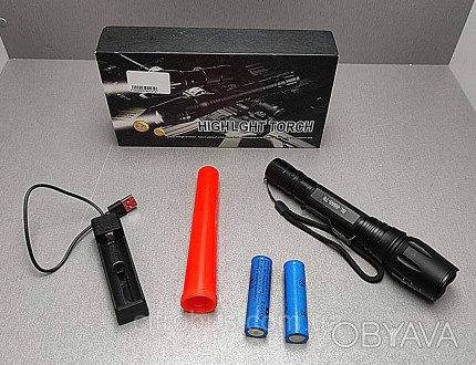 Ручний світлодіодний акумуляторний ліхтар Bailong BL-8668 CREE T6, тип батарей: . . фото 1