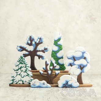 Декор "В зимней стране чудес".
 материал -дерево
 высота  большой ел. . фото 1