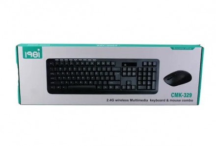 Ультра-черный матовый комплект беспроводной клавиатуры с мышью LARMTEK CMK-329 с. . фото 9
