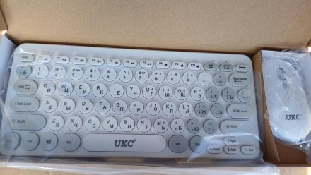 Утонченная, ультратонкая клавиатура + мышка UKC 5263 для удобной работы за компь. . фото 10