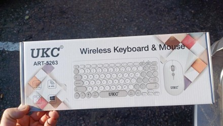 Утонченная, ультратонкая клавиатура + мышка UKC 5263 для удобной работы за компь. . фото 11