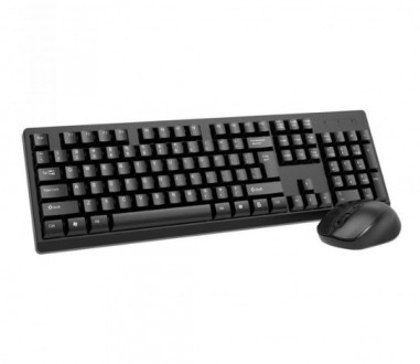 Ультра-черный матовый комплект беспроводной клавиатуры с мышью LARMTEK CMK-326 с. . фото 2