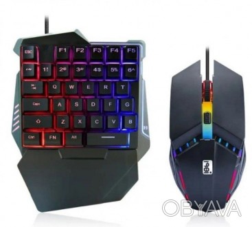 Этот набор мыши и клавиатуры с цветной подсветкой обеспечивается бесплатными дра. . фото 1