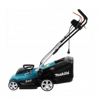 Электрическая газонокосилка Makita ELM3720:
преимущества
 
Коллекторный двигател. . фото 4