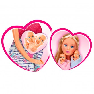 
Ляльковий набір Вагітна двійнятою Steffi and Evi Love підійде для дівчаток, які. . фото 3