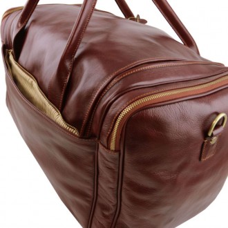 TL Voyager Дорожня шкіряна сумка Tuscany з бічними кишенями - Великий розмір TL1. . фото 7