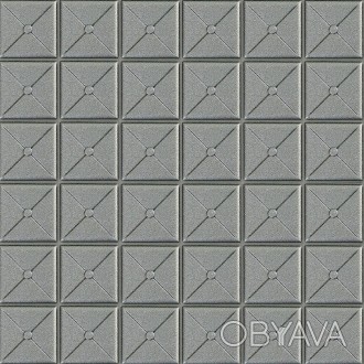 
 Самоклеюча декоративна 3D панель квадрат срібло 700x700x8мм (177) Мрієте зроби. . фото 1