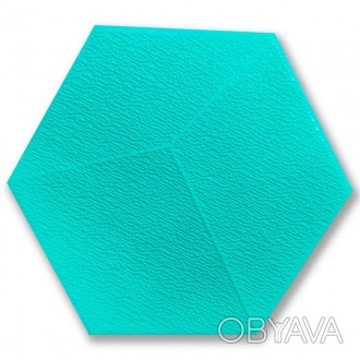 
 Декоративный самоклеящийся шестиугольник 3D голубой 200x230мм (1105) Эксклюзив. . фото 1