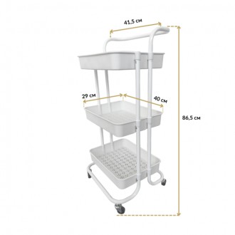 ![CDATA[Стелаж етажерка з полицями на колесах Bonro B-023 PОрганізувати мобільне. . фото 8