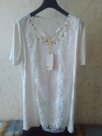 Продам новую женскую летнюю футболку-блузку производство Турция + вешалка в пода. . фото 5