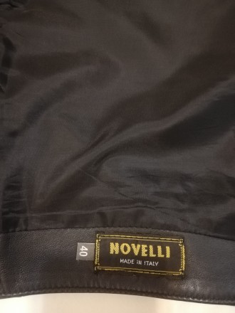 Спідниця з натуральної шкіри, колір - чорний р.40 Бренд Novelli- Італі. ОТ- 74см. . фото 5
