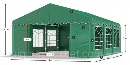 Описание
SUMMER IPE летняя палатка
5м х 6м х 2/2,91м
ПЭ оболочка
	Материал обшив. . фото 3