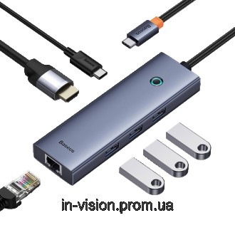 USB HUB Baseus Flite дозволить вам збільшити можливості вашого ноутбука! Хаб осн. . фото 5