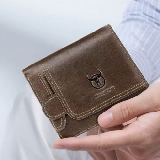 Чоловічий гаманець розкладний коричневий TB037C Bull Натуральна шкіра теляча. Ві. . фото 5