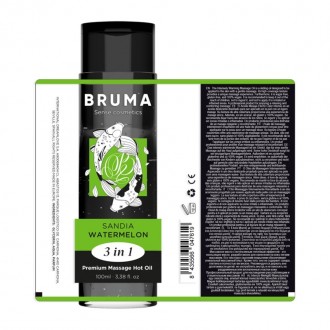 Массажное масло Premium Heat Effect со вкусом арбуза от бренда BRUMA – настоящая. . фото 4