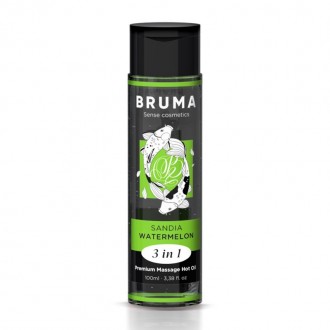 Массажное масло Premium Heat Effect со вкусом арбуза от бренда BRUMA – настоящая. . фото 2
