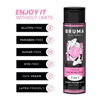 Аромат жевательной резинки Premium Heat Effect Massage Oil от бренда BRUMA – нас. . фото 3