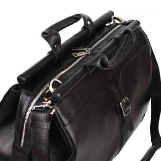 Дорожня спортивна сумка, шкіряний саквояж чорний GA-1402-4lx TARWA . Аксесуар дл. . фото 9