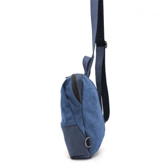 Рюкзак-слінг на одне плече зі шкіри та канвасу TARWA RKk-1905-3md - нова модель . . фото 6