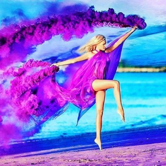 Кольорова фіолетова димова шашка (найнасиченіший (дим13)), Димова шашка, кольоро. . фото 4