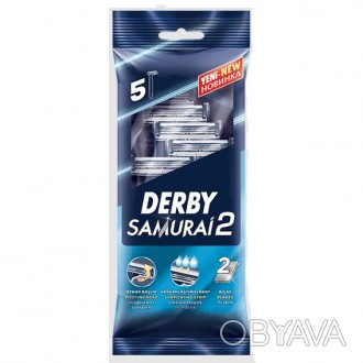 Одноразовые станки для бритья с двойным лезвием Derby Samurai 2, 5 шт
Представля. . фото 1