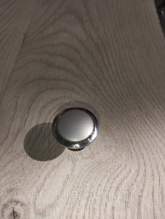 Мебельная кнопка з вставкой сатин
Диаметр 30мм
Цвет Хром - Сатин 
. . фото 4