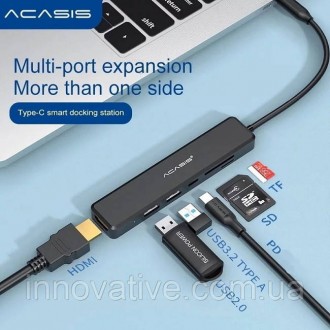 Основные преимущества:
- Поддержка HDMI 4K@30Hz
- Скорость передачи USB 3.2 до 1. . фото 3