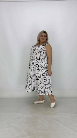 Жіноча літня сукня-сарафан Пряжка трапеція великих розмірів
 Ця зручна і стильна. . фото 6