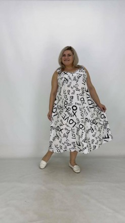 Женское летнее платье-сарафан Пряжка трапеция больших размеров
 Это удобное и ст. . фото 8