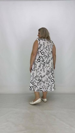 Женское летнее платье-сарафан Пряжка трапеция больших размеров
 Это удобное и ст. . фото 5