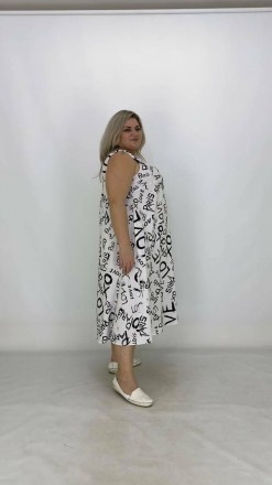Женское летнее платье-сарафан Пряжка трапеция больших размеров
 Это удобное и ст. . фото 4