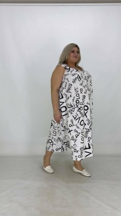 Жіноча літня сукня-сарафан Пряжка трапеція великих розмірів
 Ця зручна і стильна. . фото 3