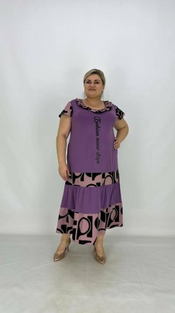 Коллекция летних платьев-сарафанов Рюша с крылышком свободного кроя-трапеция бол. . фото 10