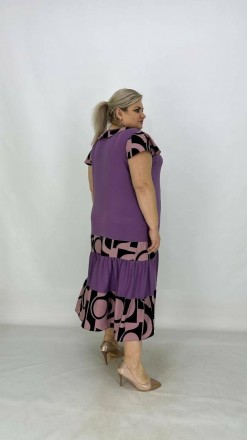 Коллекция летних платьев-сарафанов Рюша с крылышком свободного кроя-трапеция бол. . фото 6