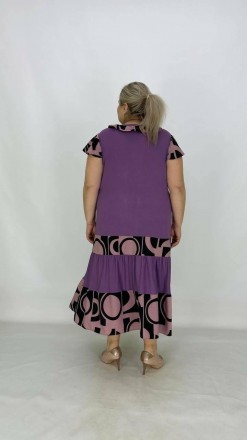 Коллекция летних платьев-сарафанов Рюша с крылышком свободного кроя-трапеция бол. . фото 7
