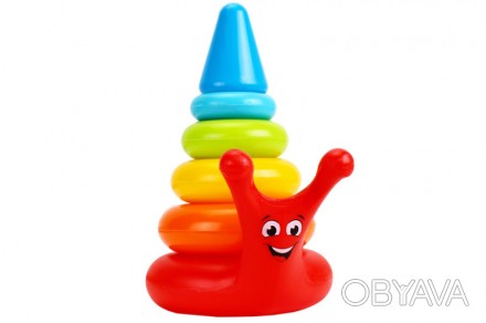 Пірамідка - найкраща розвиваюча іграшка для малюків.
На стрижень нанизуються кіл. . фото 1