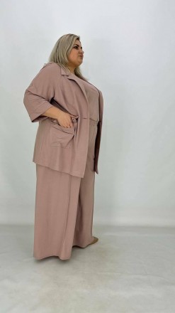 Летний хлопковый комплект Аврора (пиджак+майка) Больших размеров
Этот летний хло. . фото 5