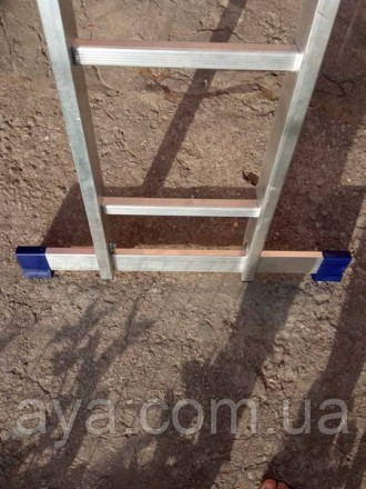 Лестница раздвижная алюминиевая используется как приставная или двусторонняя стр. . фото 3