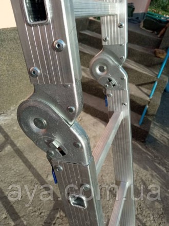 Лестница раздвижная алюминиевая используется как приставная или двусторонняя стр. . фото 5