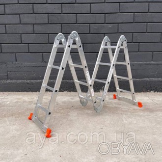 Эта шарнирная алюминиевая лестница станет незаменимым инструментом для различных. . фото 1