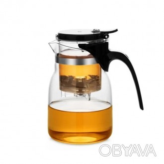 Заварочный чайник с кнопкой, Гунфу чайник, Типод для чая Samadoyo A-14, 900 мл, . . фото 1