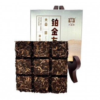Китайский чай Шен Пуэр Мэнхай Да И Платиновая плитка 2101 — яркий и удивительный. . фото 2