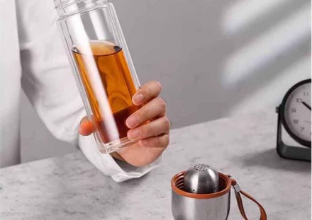 Портативная бутылка графин IV поколения для приготовления чая, 300 мл, стеклянна. . фото 5