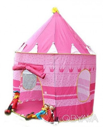 Намет дитячий замок рожевий Опис Чудова розвага для найменших! Матеріальний буди. . фото 1