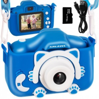 Цифровий фотоапарат для дітей Kruzzel 2-дюймова камера для найменших! 2W1 - крім. . фото 2