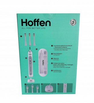 Электрическая зубная щетка Hoffen AL-050131
характеристики
	Для эффективной гиги. . фото 3