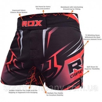 Шорти MMA RDX R8 Red
Фірмові бійцівські шорти MMA RDX R8 Red виготовлені із міцн. . фото 4