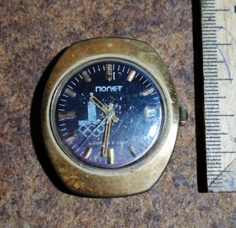 Годинник  наручний  Полёт , СРСР , позолочений  . Покриття  -  Au 10  , стан  - . . фото 2