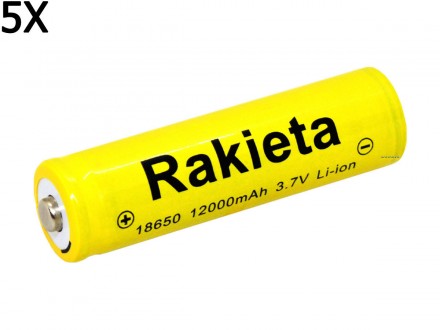 АКУМУЛЯТОР (АКУМУЛЯТОРНА БАТАРЕЙКА, БАТАРЕЯ)
RAKIETA YELLOW 18650 12000 MAH
5 ШТ. . фото 2